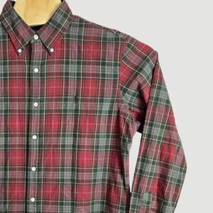 Ralph Lauren Men's L/G Custom Fit Long Sleeve Plaid Button Down Shirt